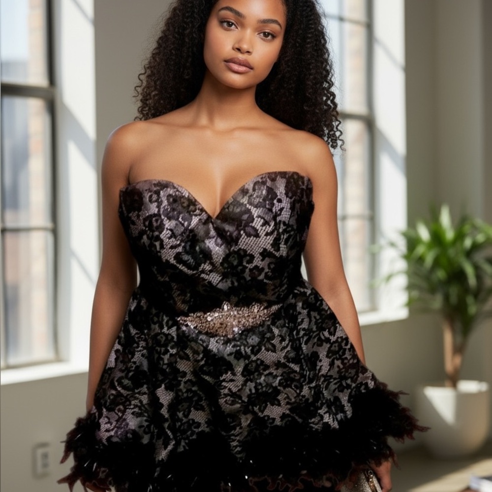 feather dress